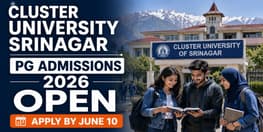 CLUET 2026 Registration Open for PG and Integrated Programmes at Cluster University Srinagar